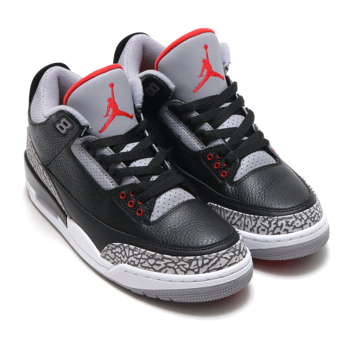 JORDAN BRAND AIR JORDAN 3 RETRO OG BLACK/FIRE RED-CEMENT GREY