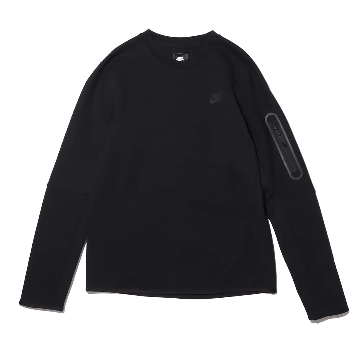 NIKE AS M NSW TCH FLC CRW BLACK/BLACK 22SP-I（ナイキ テック