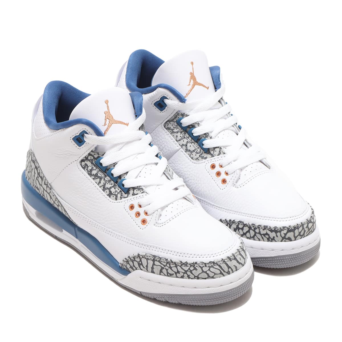 JORDAN BRAND AIR JORDAN 3 RETRO GS WHITE/METALLIC COPPER-TRUE BLUE