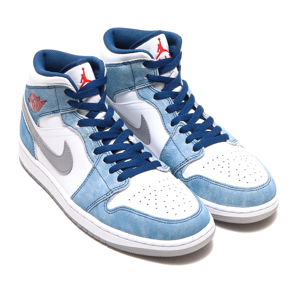 JORDAN BRAND AIR JORDAN 1 MID SE FRENCH BLUE/FIRE RED-WHITE-LT