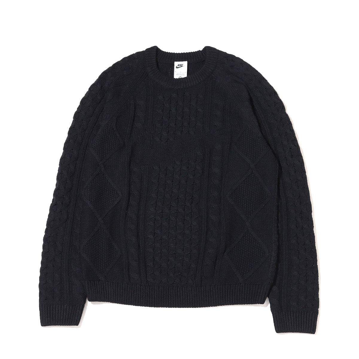 NIKE AS M NL CABLE KNIT SWEATER LS BLACK 22HO-I（ナイキ NL