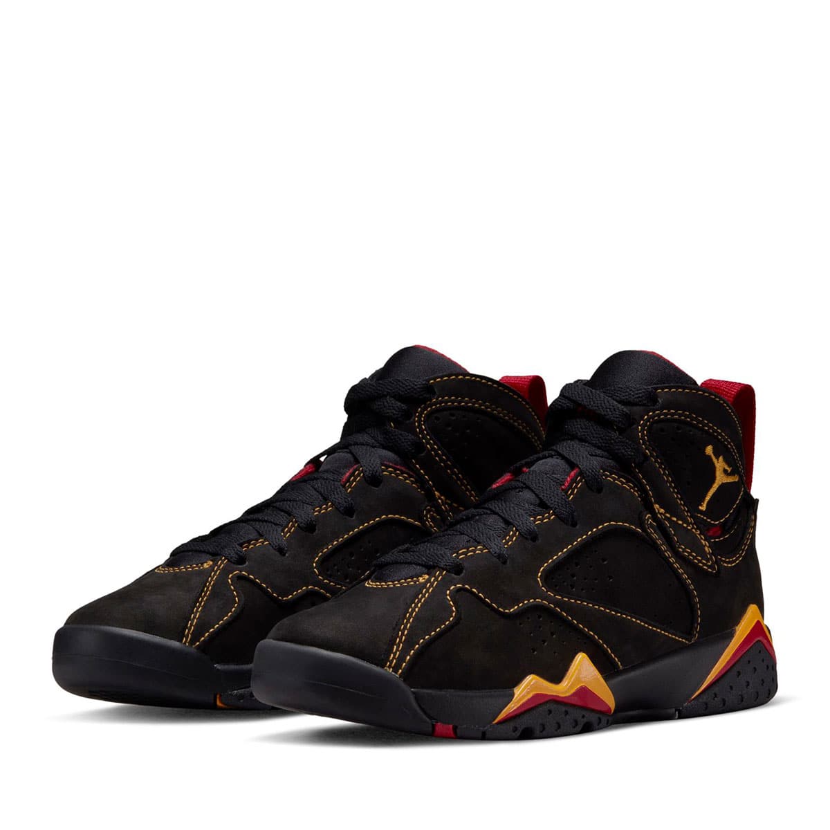 JORDAN BRAND AIR JORDAN 7 RETRO BG BLACK/CITRUS-VARSITY RED