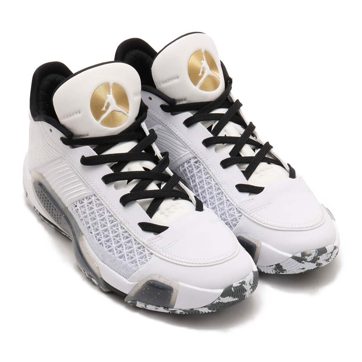 JORDAN BRAND AIR JORDAN XXXVIII LOW PF WHITE/METALLIC GOLD-BLACK