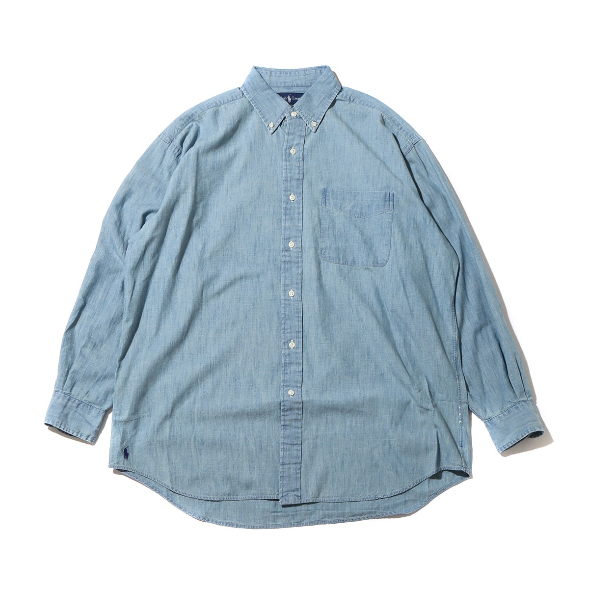 POLO RALPH LAUREN BIG FIT-LONG SLEEVE-SPORT SHIRT CHAMBRAY 22FW-I