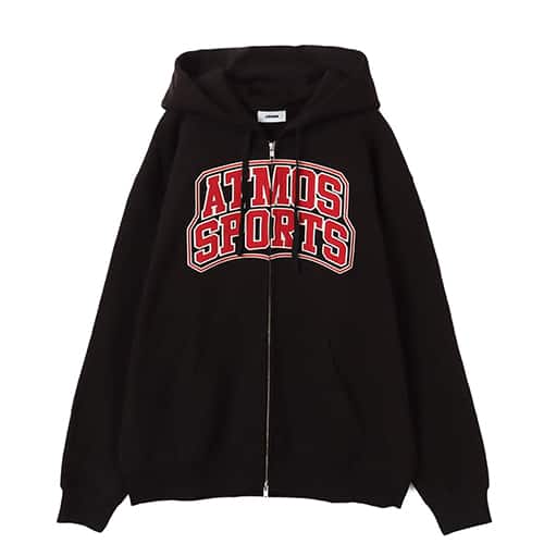 atmos College Logo Zip-up Hooded Sweatshirt BLACK（アトモス