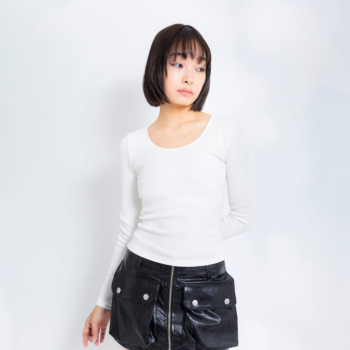 ANNA SUI NYC セクシーバック ロングスリーブ Tシャツ WHITE 24SP-I