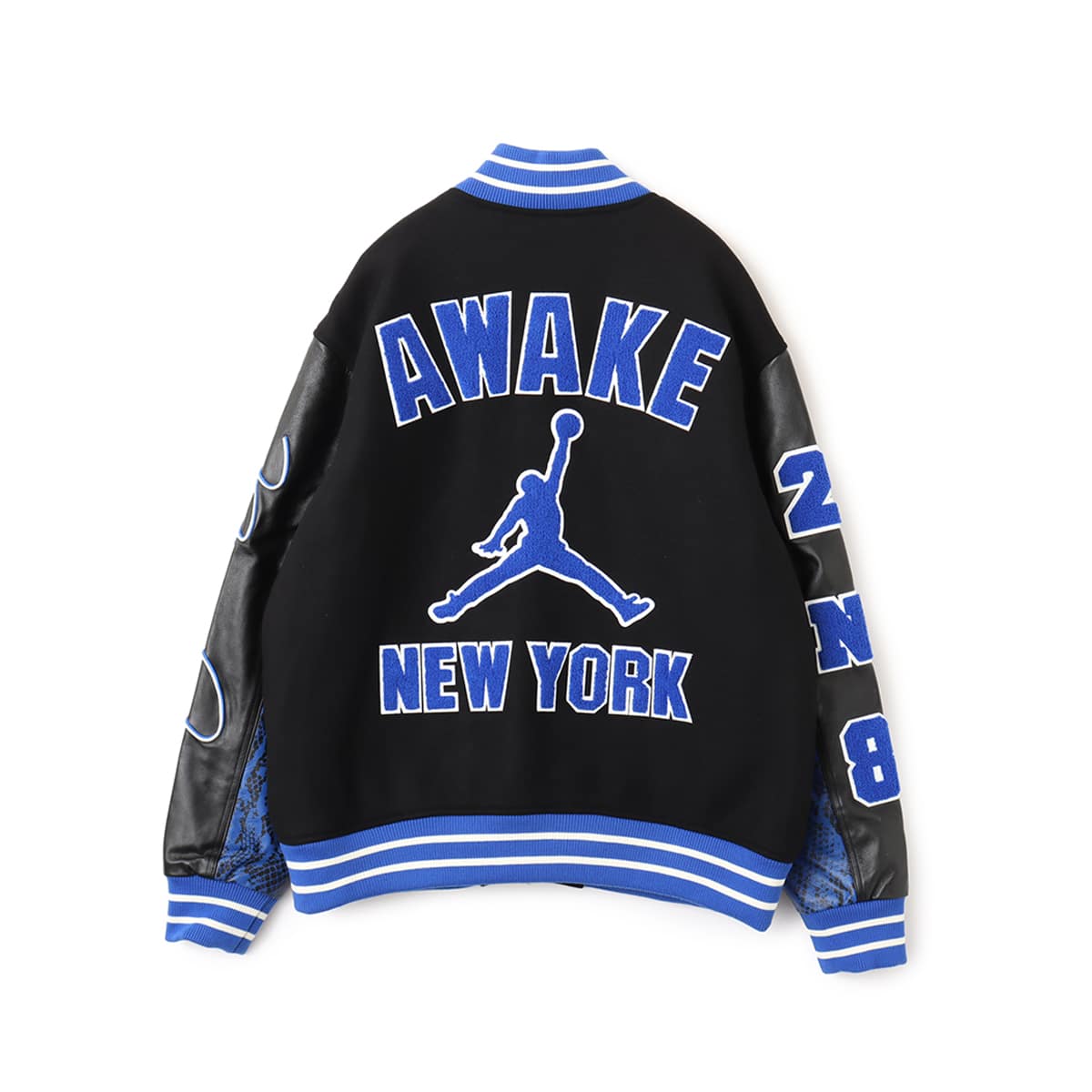JORDAN BRAND M J AWNY VARSITY JACKET BLACK/GAME ROYAL（ジョーダン