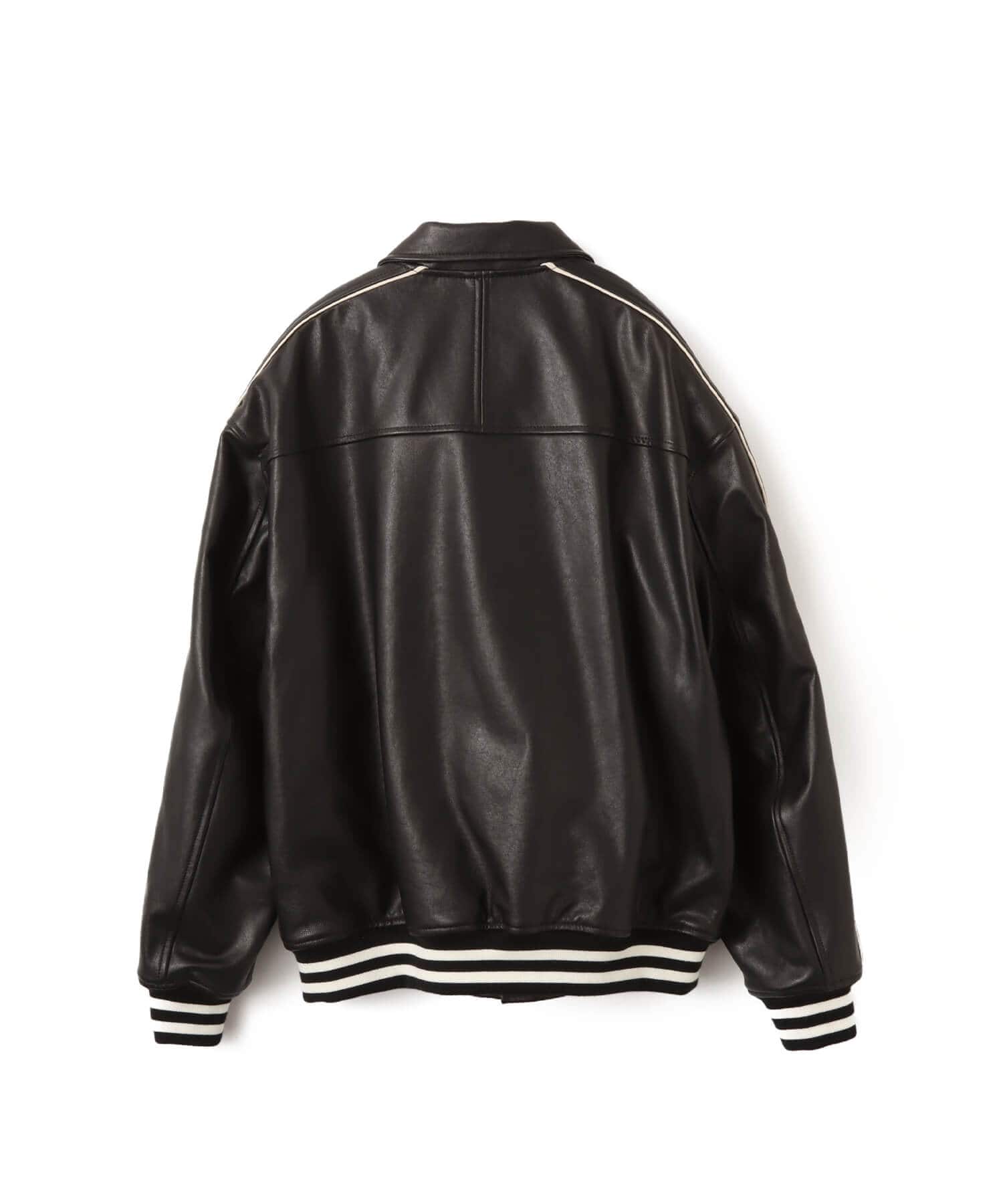 TOKYO 23 Leather Stadium Jacket BLACK（トウキョウ 23 レザー
