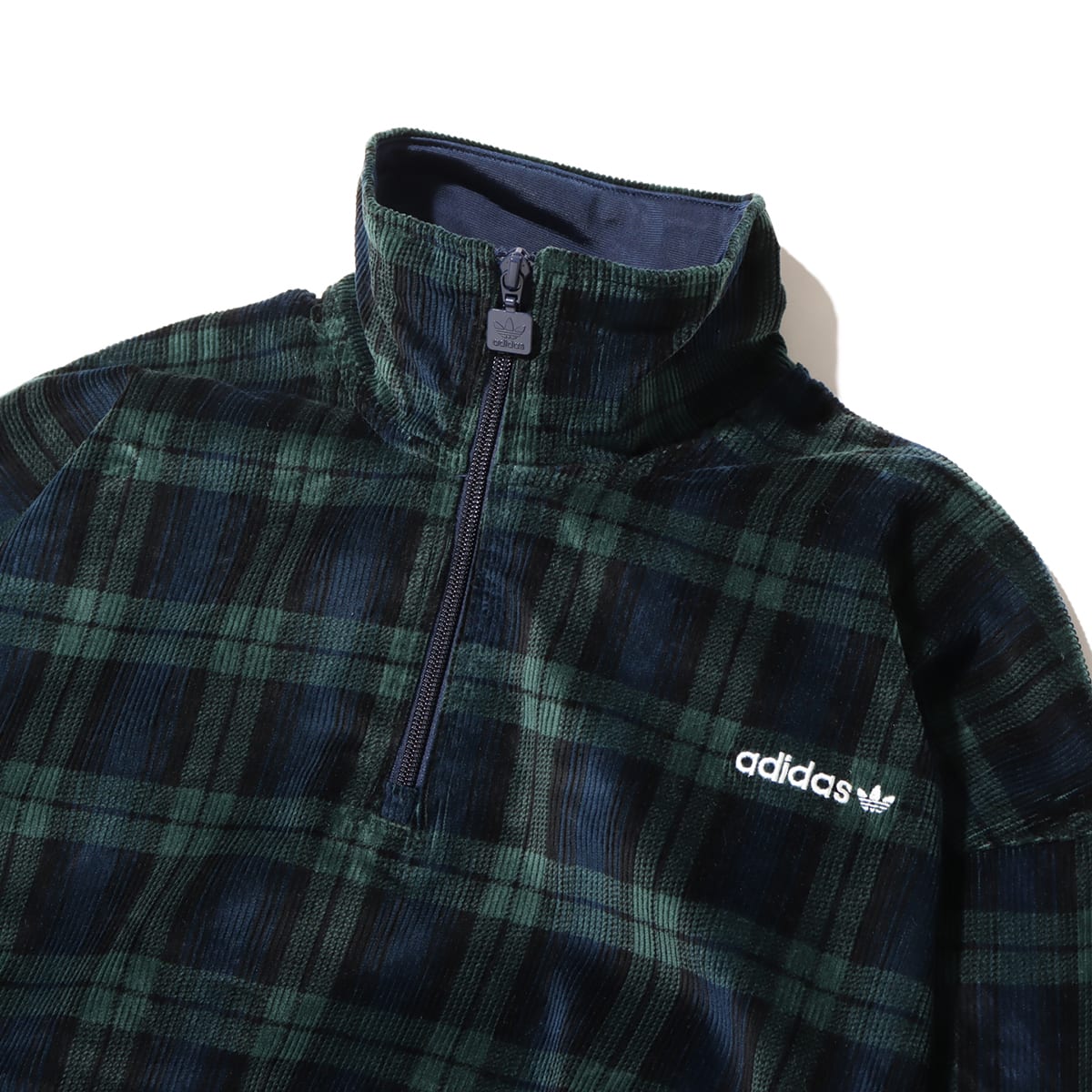 adidas TARTAN HALF ZIP NINDIG/BLACK/SHAGRN （アディダス タータン