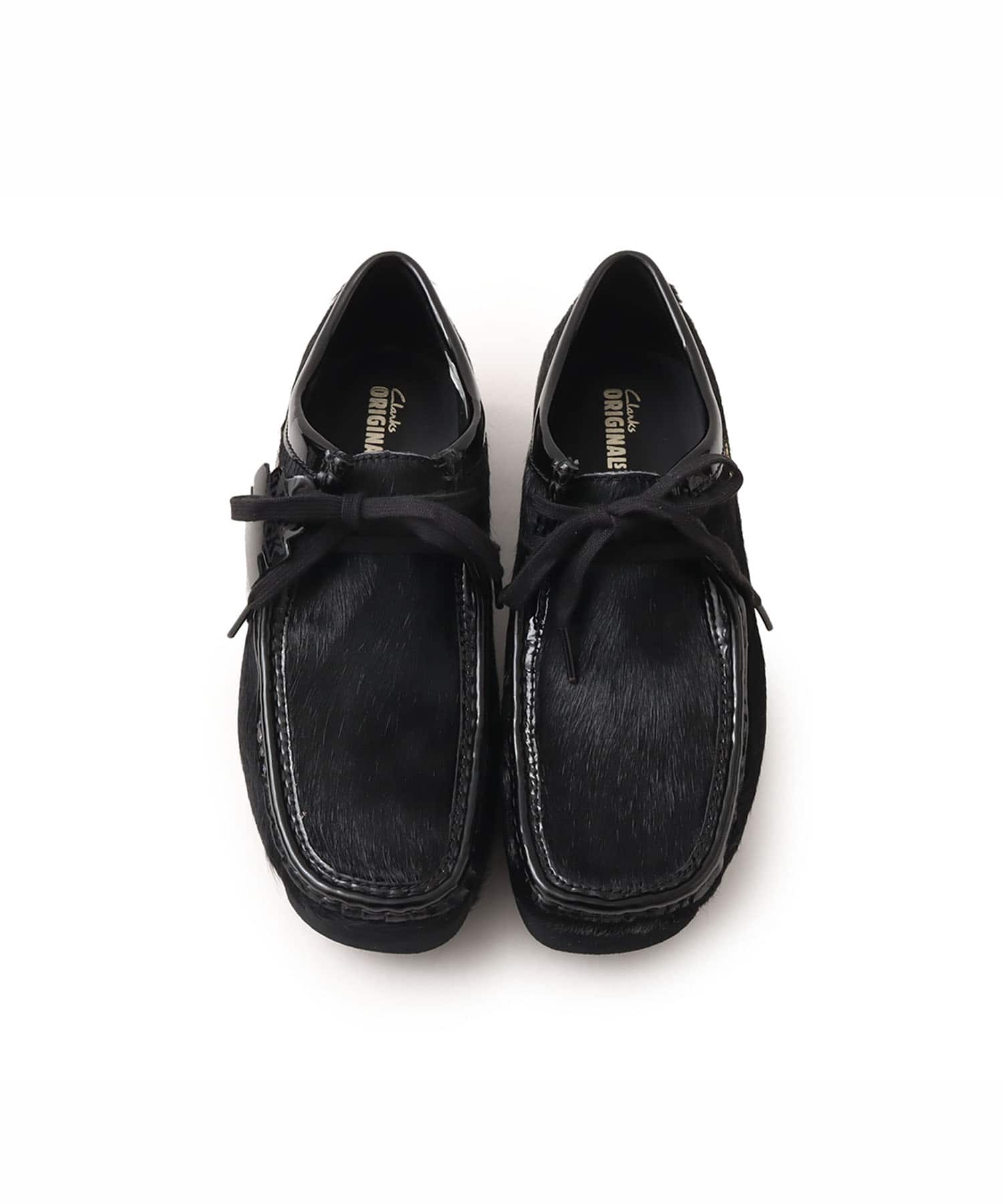 Clarks Wallabee Black Hair On BLACK EYE PATCH atmos BLACK
