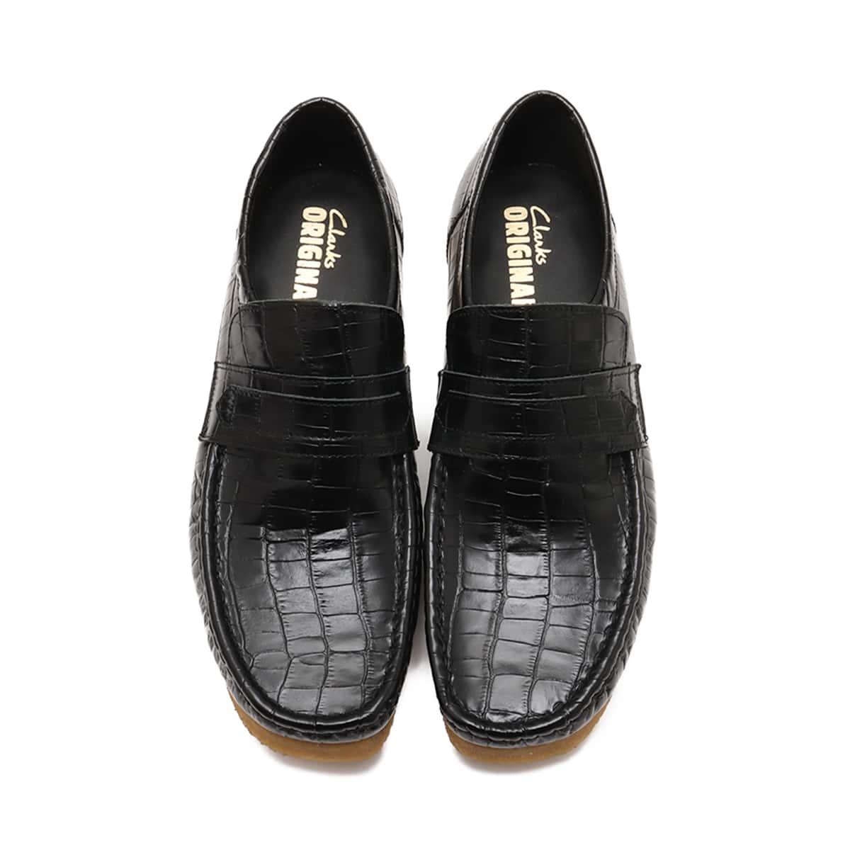 CLARKS WallabeeLoafer Black Croc （クラークス ワラビーローファー