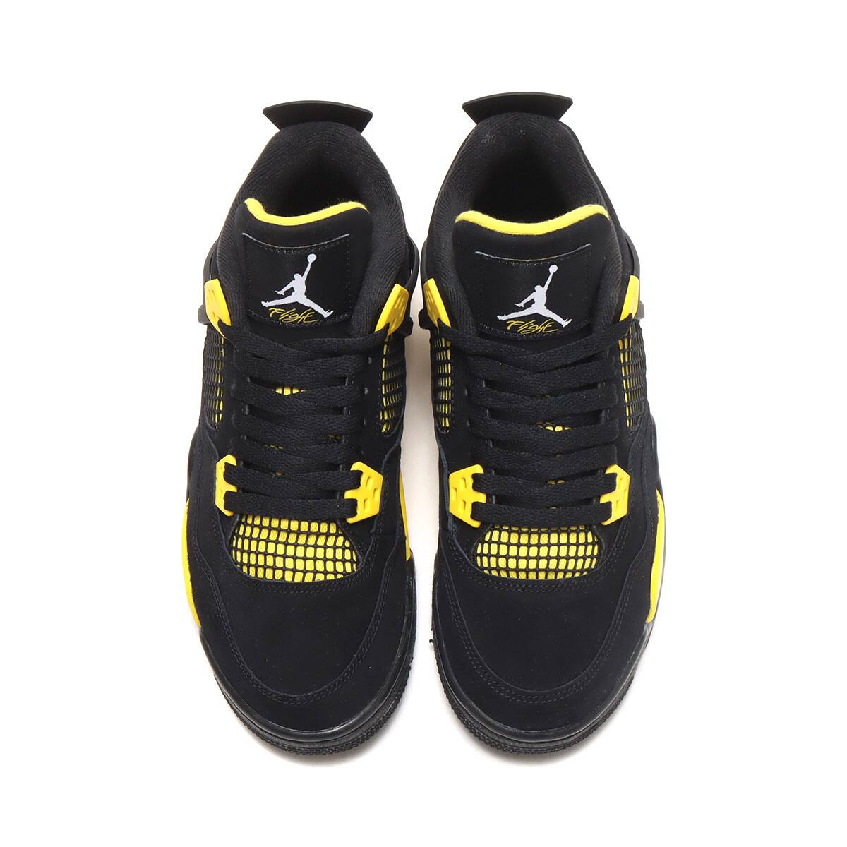 JORDAN BRAND AIR JORDAN 4 RETRO GS BLACK/WHITE-TOUR YELLOW 23SU-I