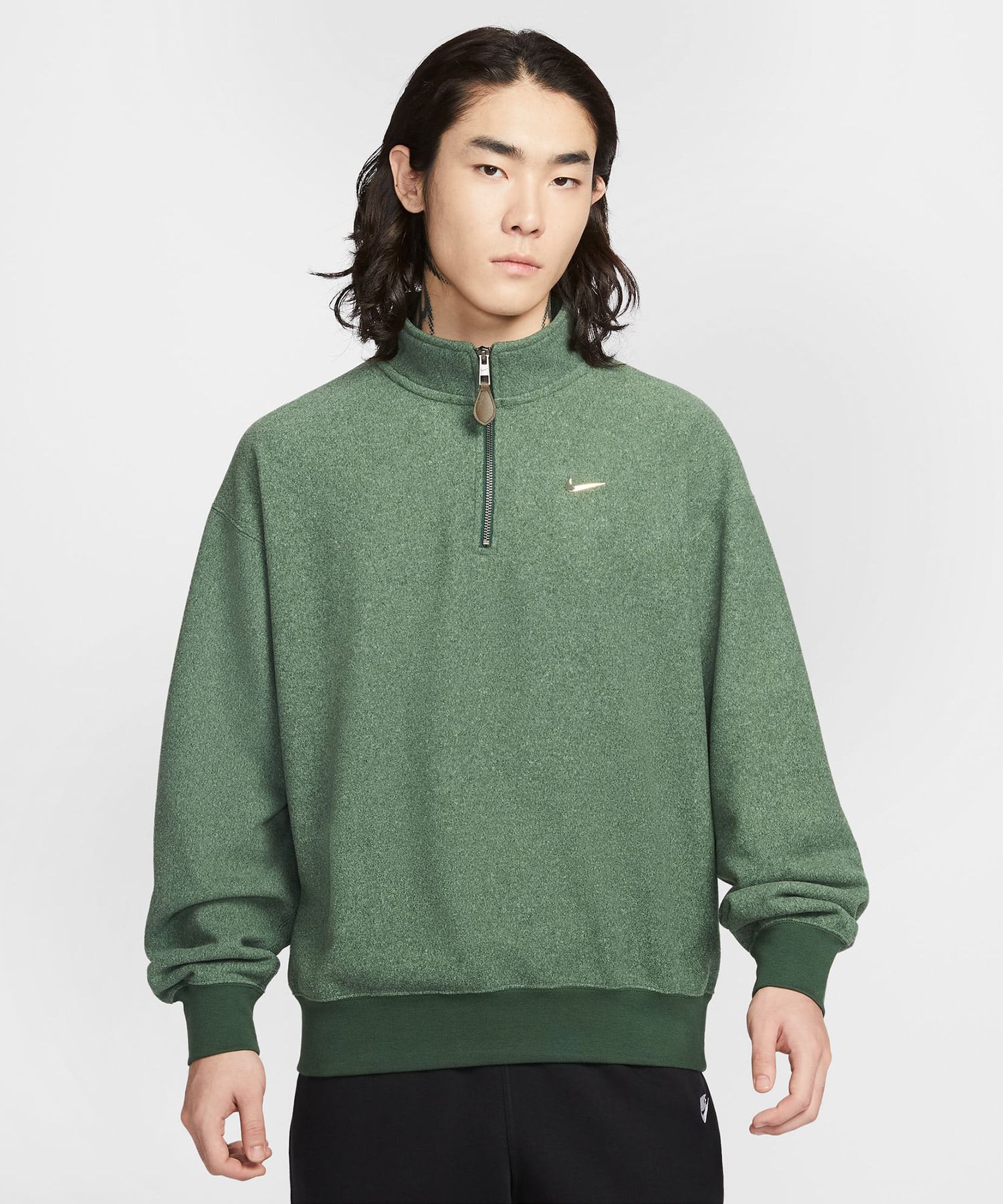 NIKE AS M NK SSNL+ HW BB QZ TOP GREEN（ナイキ SSNL+ HW BB QZ L/S