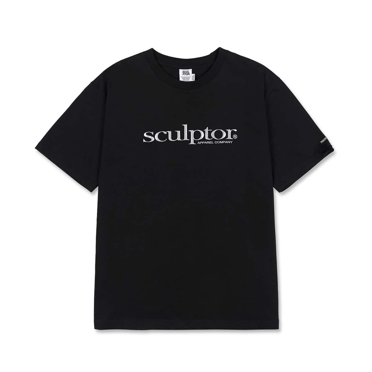 SCULPTOR Metallic Serif Logo Tee BLACK 22SU-I（スカルプター