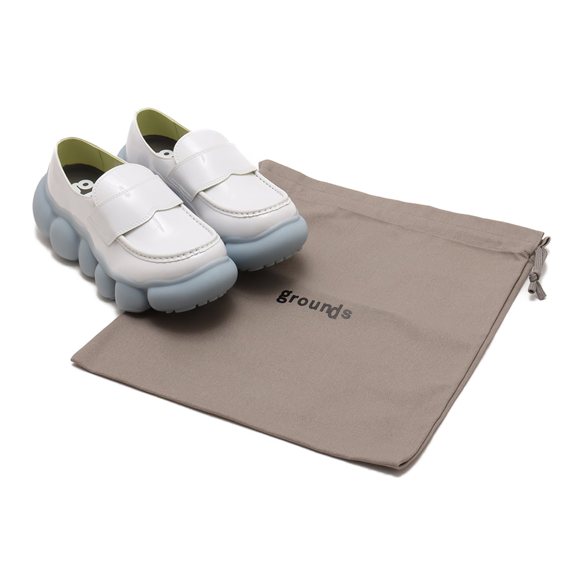 grounds JEWELRY LOAFER WHITE LIME （グラウンズ ジュエリー