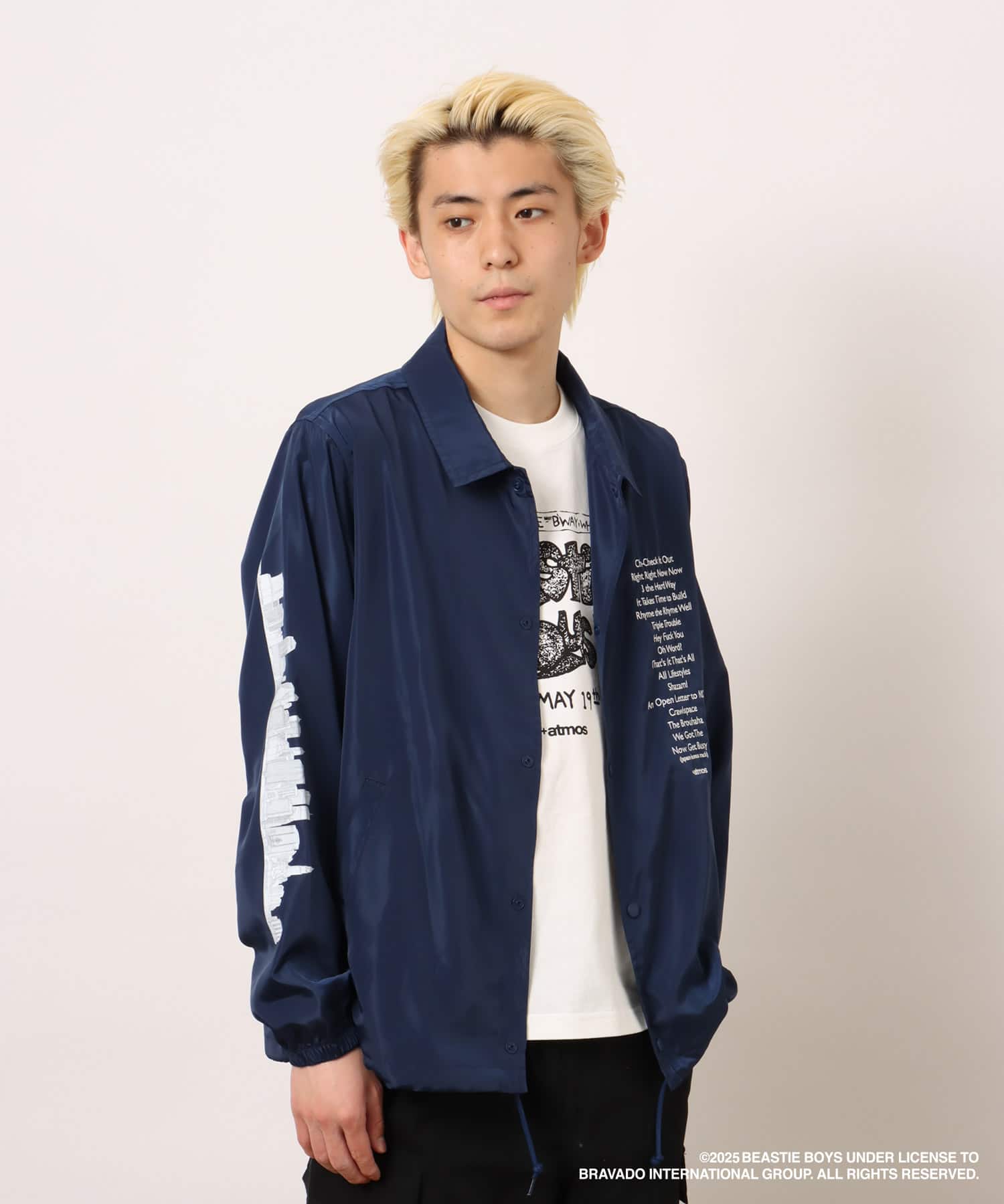 Beastie Boys x atmos COACH JACKET NAVY（ビースティ ボーイズ