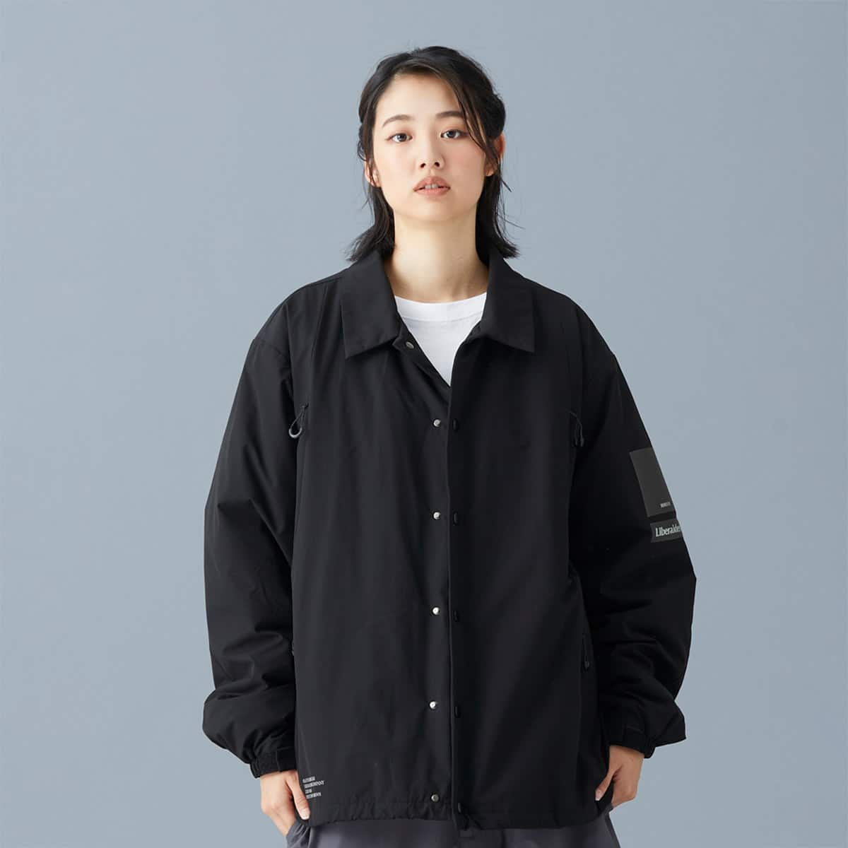 LIBERAIDERS PUFFER COACH JACKET BLACK （リべレイダーズ パファー