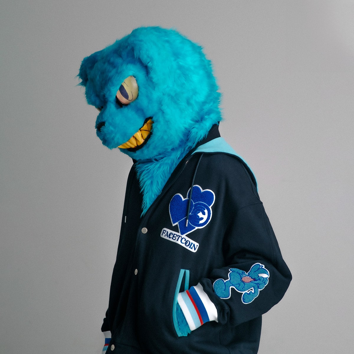 FACETASM x CPD LOVE HOODED STADIUM JACKET BLACK （ファセッタズム