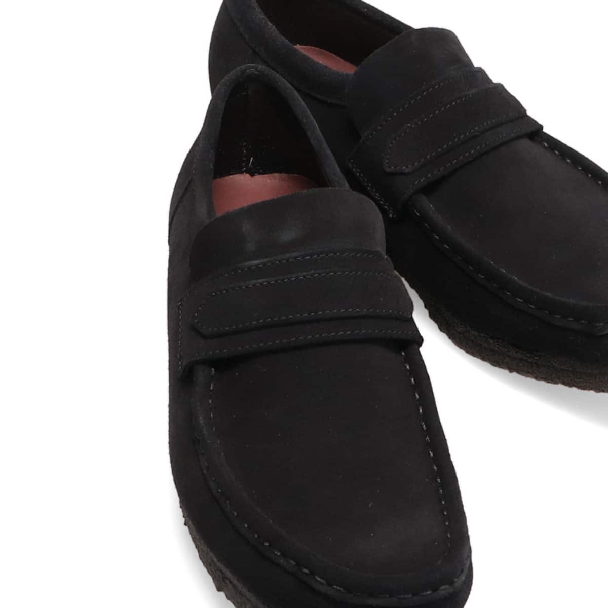 Clarks WallabeeLoafer Black Sde BLACK 23FA-I（クラークス ワラビー