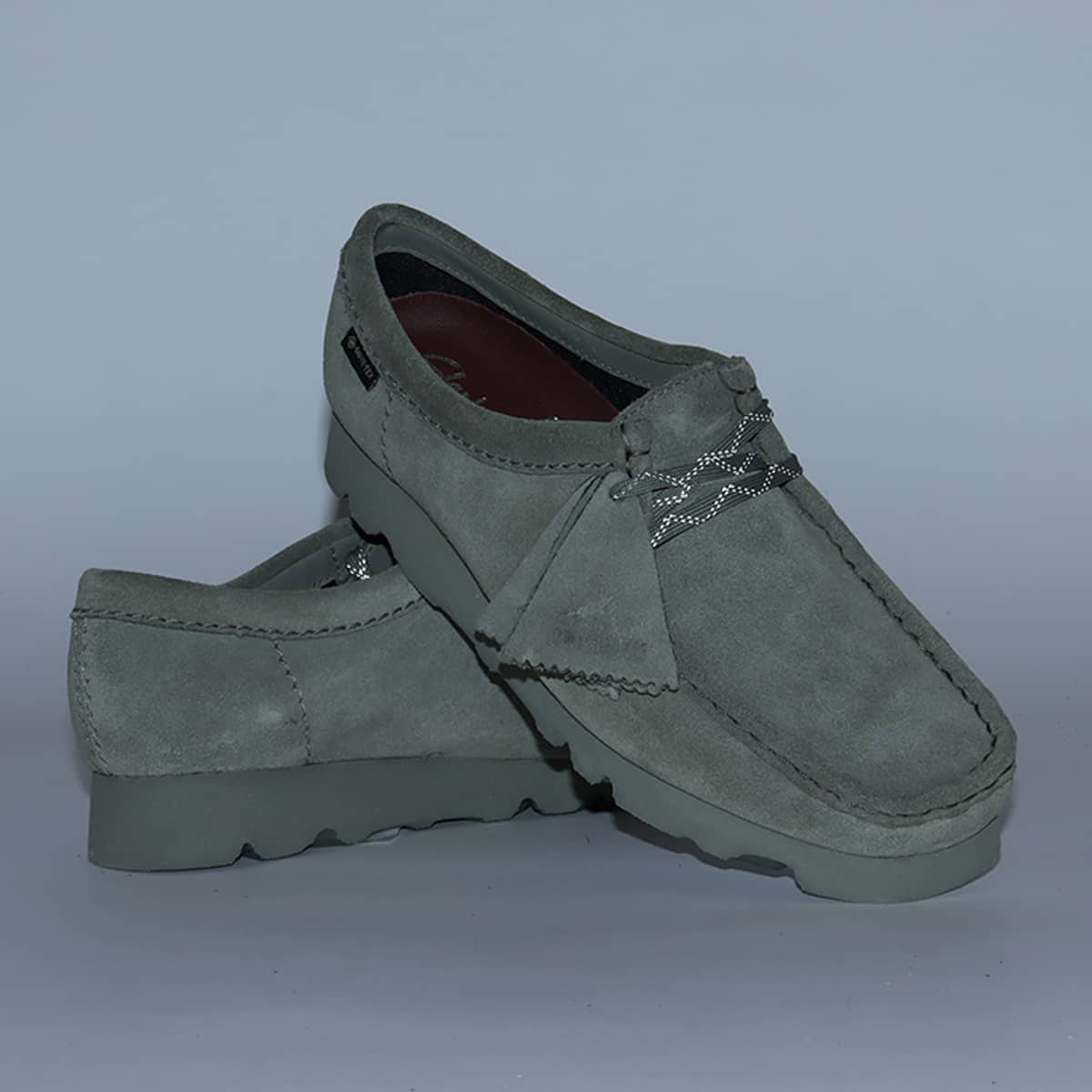 CLARKS Wallabee.GTX Khaki/Green Sde Khaki/Green Sde （クラークス