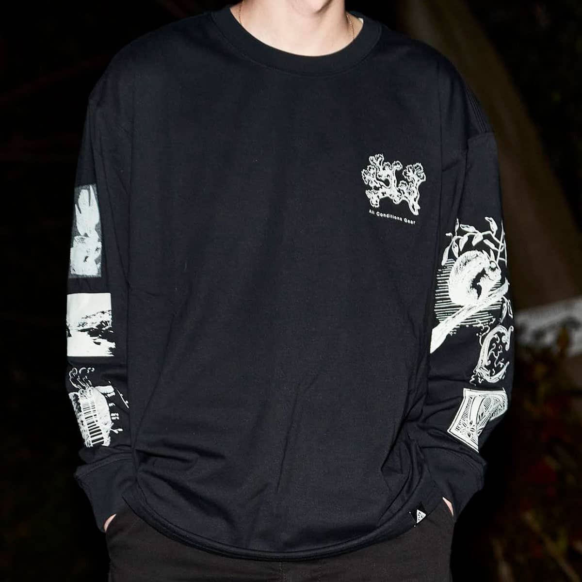 NIKE AS M NRG ACG LS TEE ICELAND IN BLACK 22SP-I（ナイキ ACG NRG