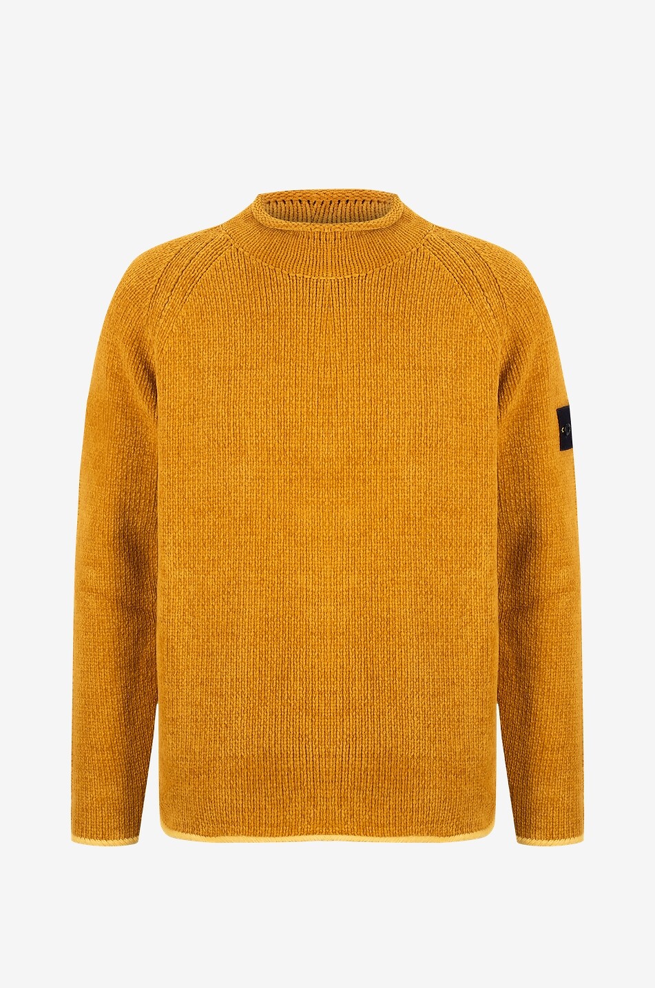 557A9 Cotton Chenille mock neck raglan sleeve jumper - STONE