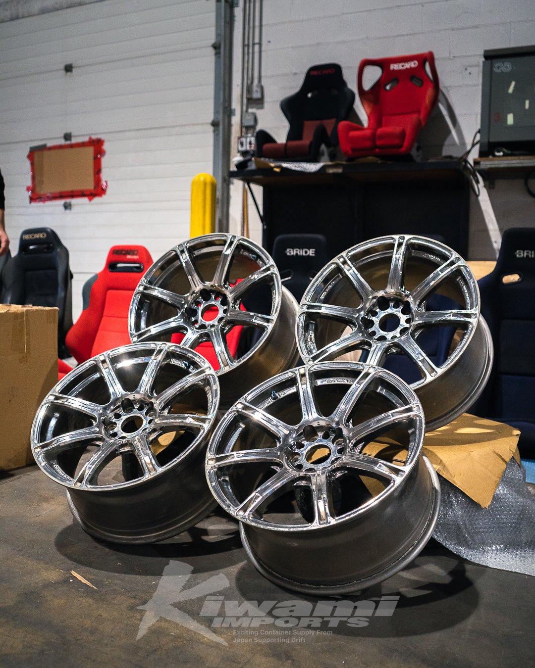 Work XC8 18x8.5J +34 18x9.5J +35 Set Chrome | Kiwami Imports