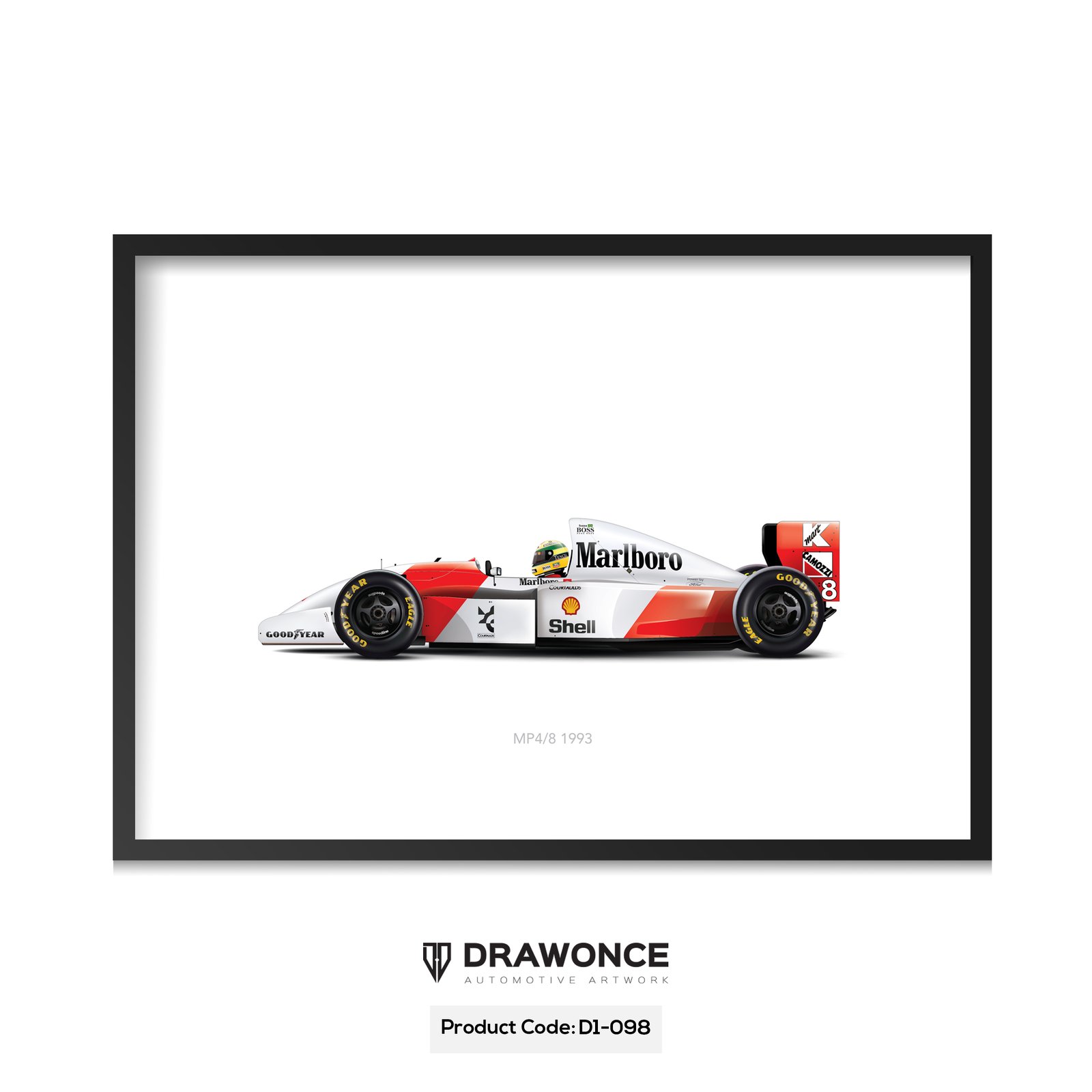 SENNA McLAREN MP4/8 | DrawOnce