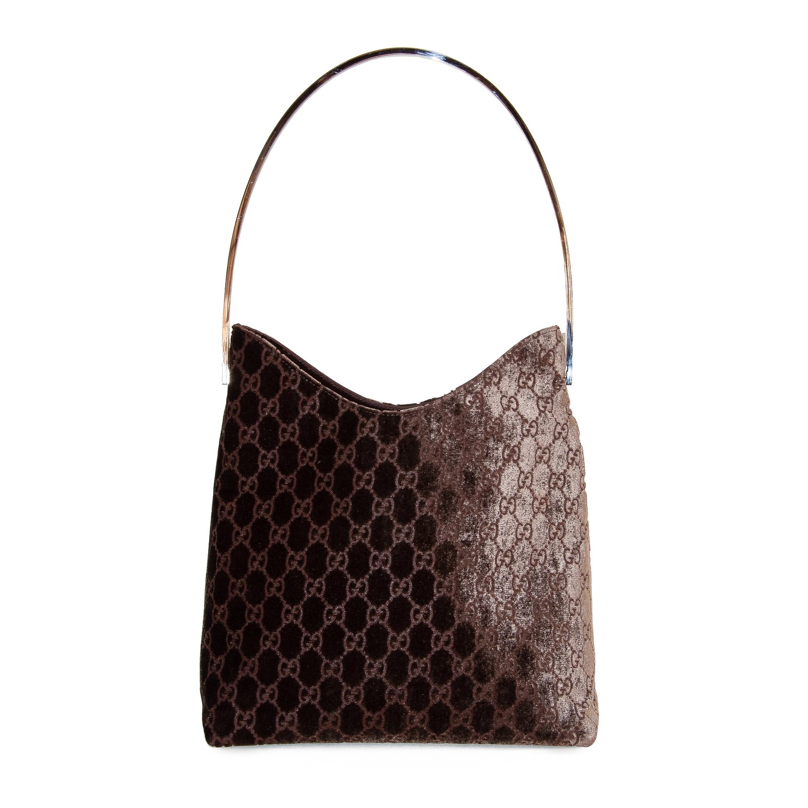 Gucci by Tom Ford 1997 Runway Brown Velvet Shoulder Bag † Ruder