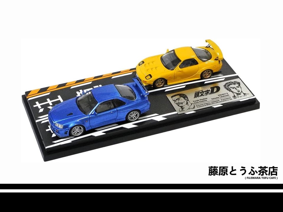 1/64 LBWK R34＆バイク＆フィギュアのジオラマ 1/64 LBWK R34＆バイク
