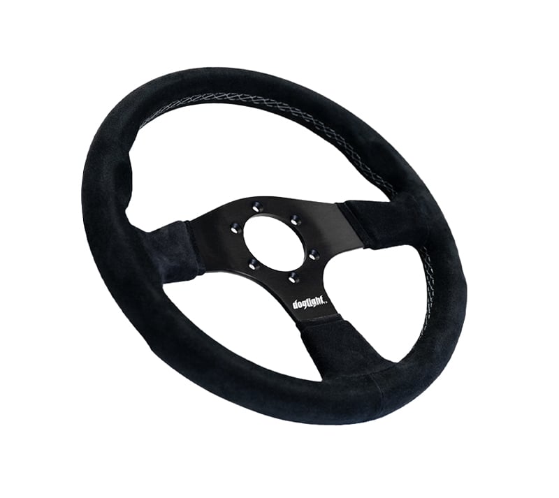 Dogfight SPL Race Pro Steering Wheel - 330mm Suede | NDF Café