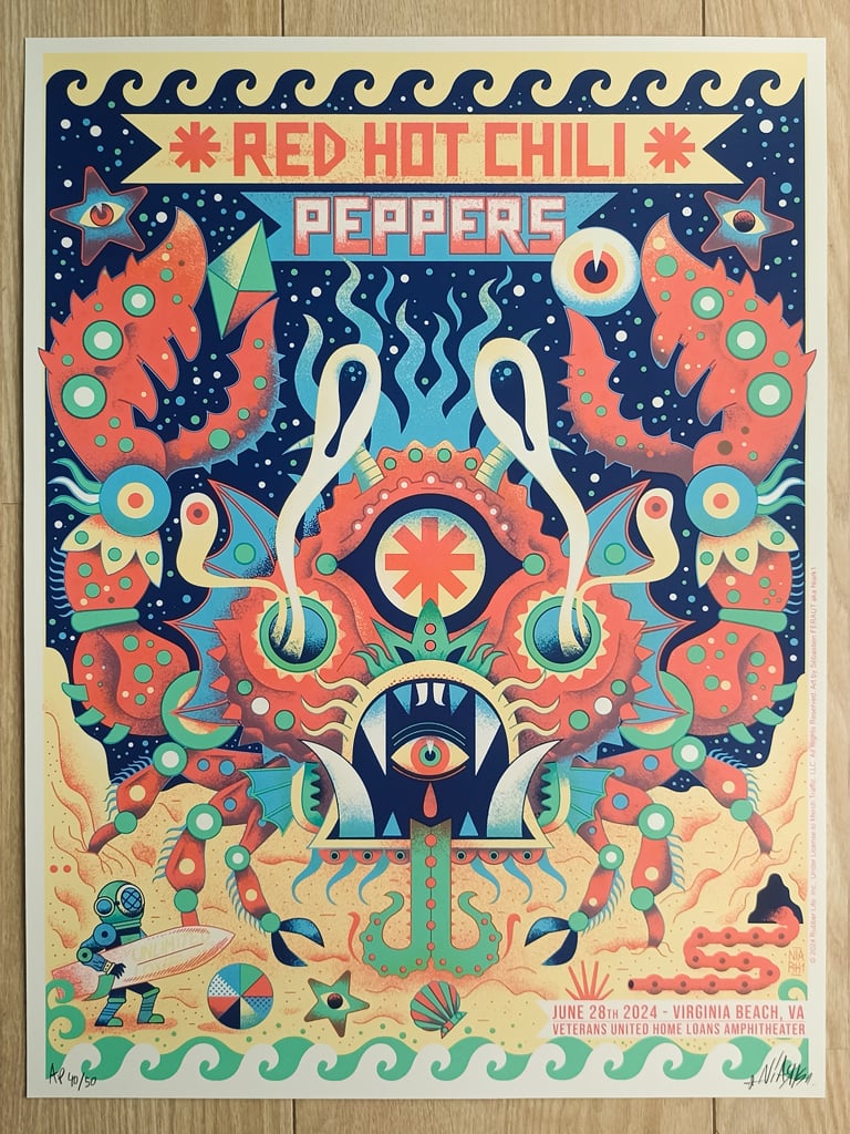 RED HOT CHILI PEPPERS - Virginia Beach 2024 | Niark1 Art-store