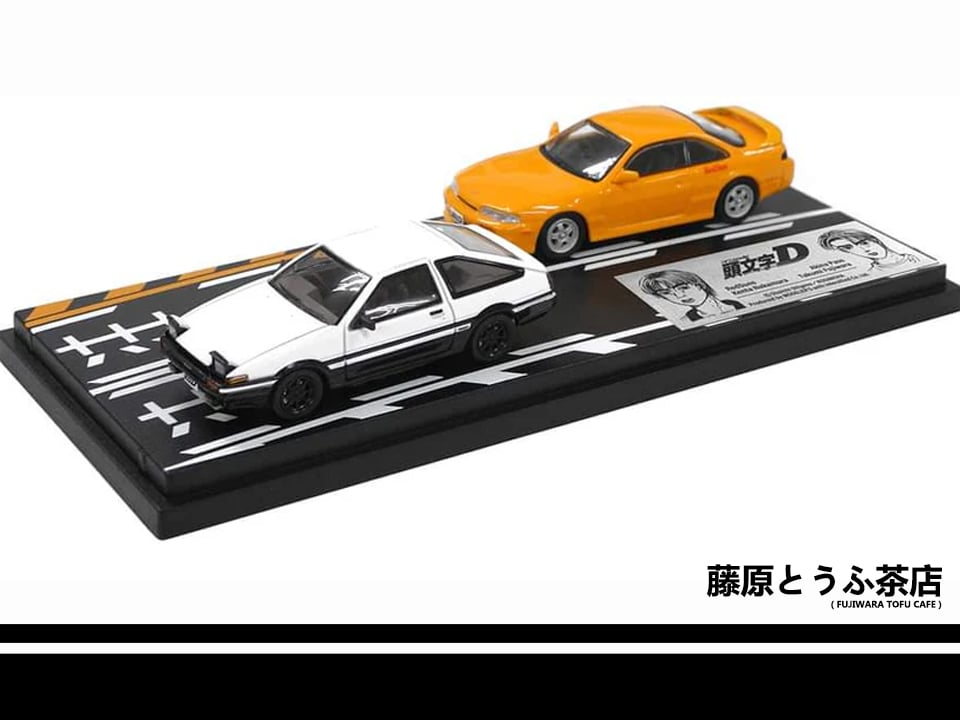 1:64 Toyota AE86 Zenki Hatch & Nissan Silvia S14 Diecast Model Car