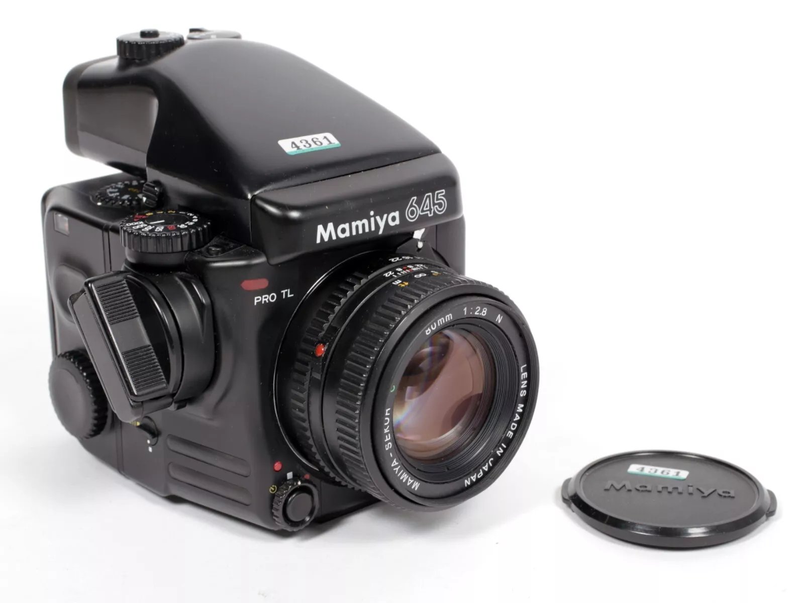 Mamiya Pro TL 645 6X4.5 medium format camera w/ 80mm F2.8 N lens +
