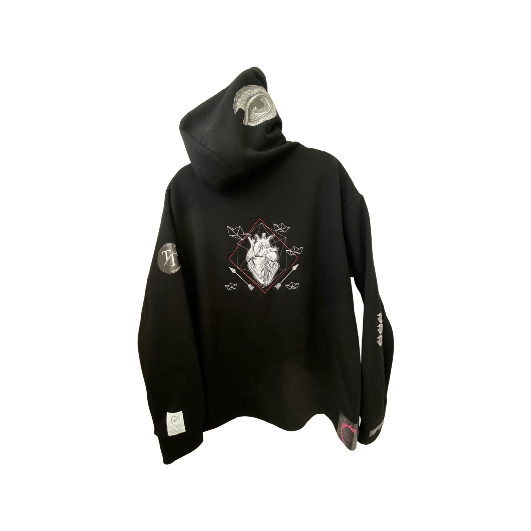 BLACK Heart Guy Hoodie one size JP & RL collaboration 2021 | RIGO LEON