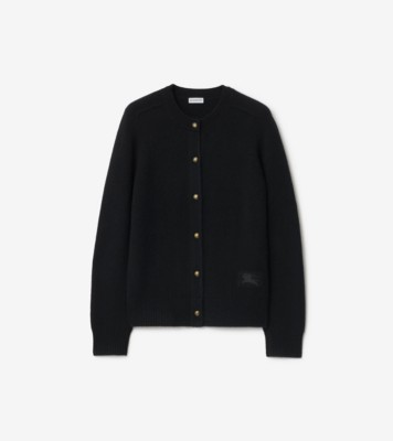 超希少✨バーバリー BURBERRY カーディガン メタルボタン 黒 38 ロゴ