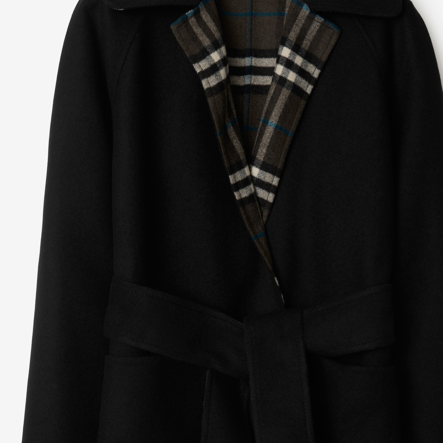 リバーシブル ウール ラップコート (ブラック 11/7 update title and