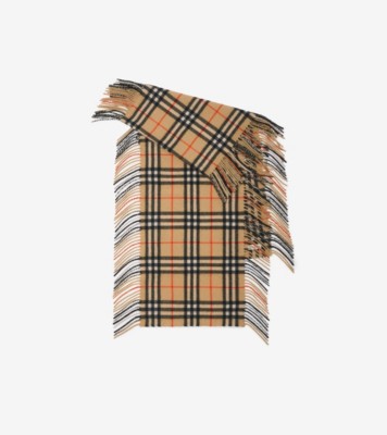 チェック カシミア ハッピースカーフ (サンド) | Burberry®公式サイト