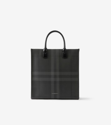 Slim Vertical Denny Tote in Charcoal - Men | Burberry® Official