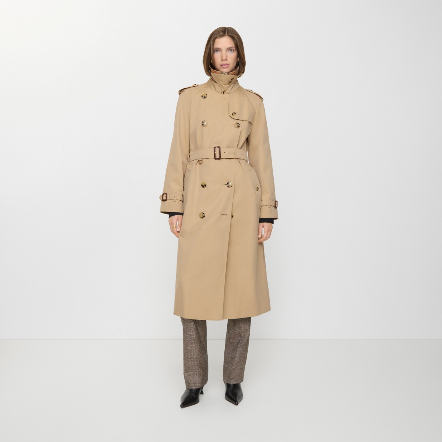 ロング ウォータールー ヘリテージ トレンチコート (ハニーベージュ