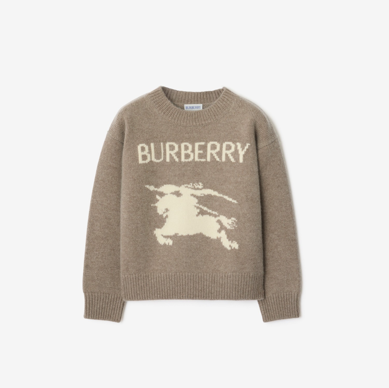 EKD ウールカシミア セーター (フォーンメランジ) | Burberry®公式サイト