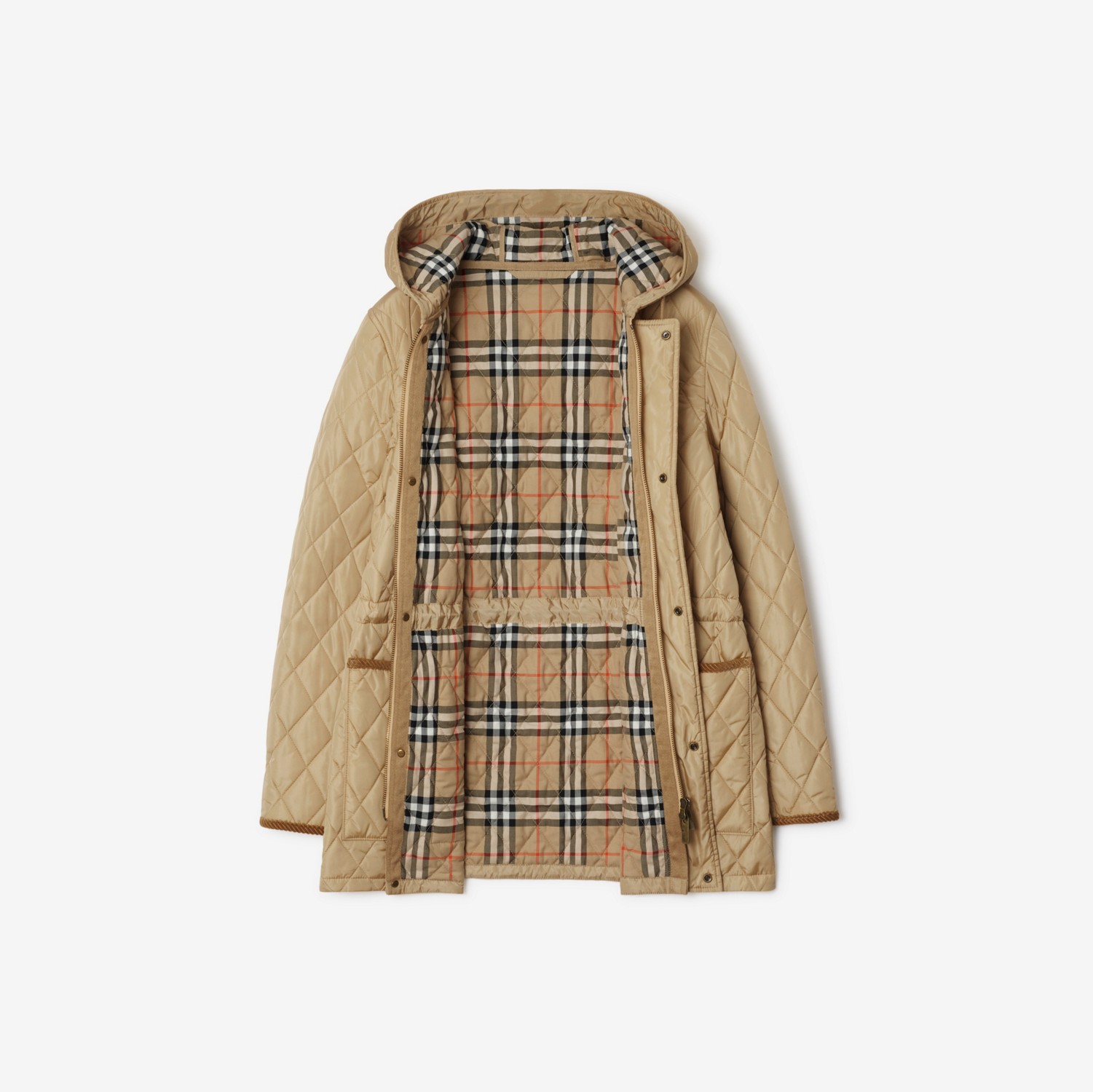 Quilted Nylon Parka in Flax - Women | Burberry® Official