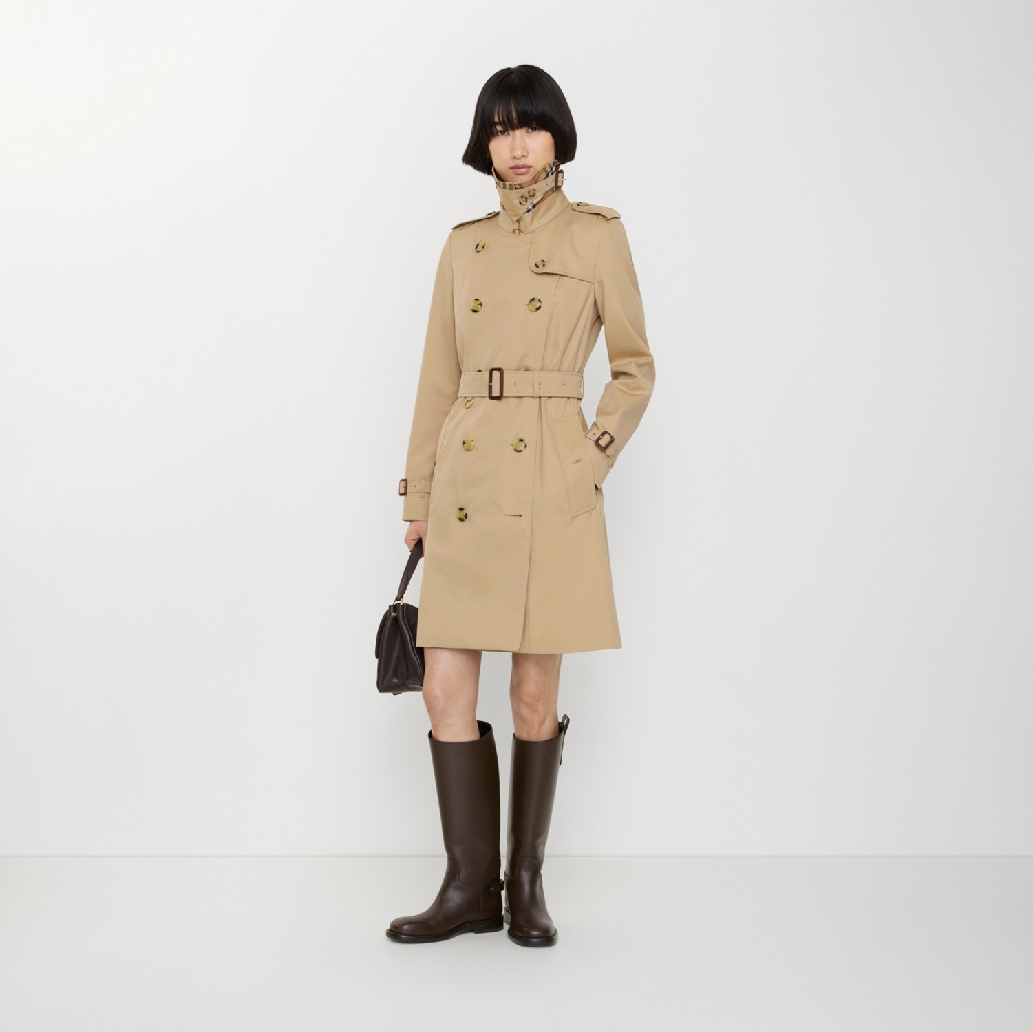 ミッドレングス チェルシー ヘリテージ トレンチコート (ハニー