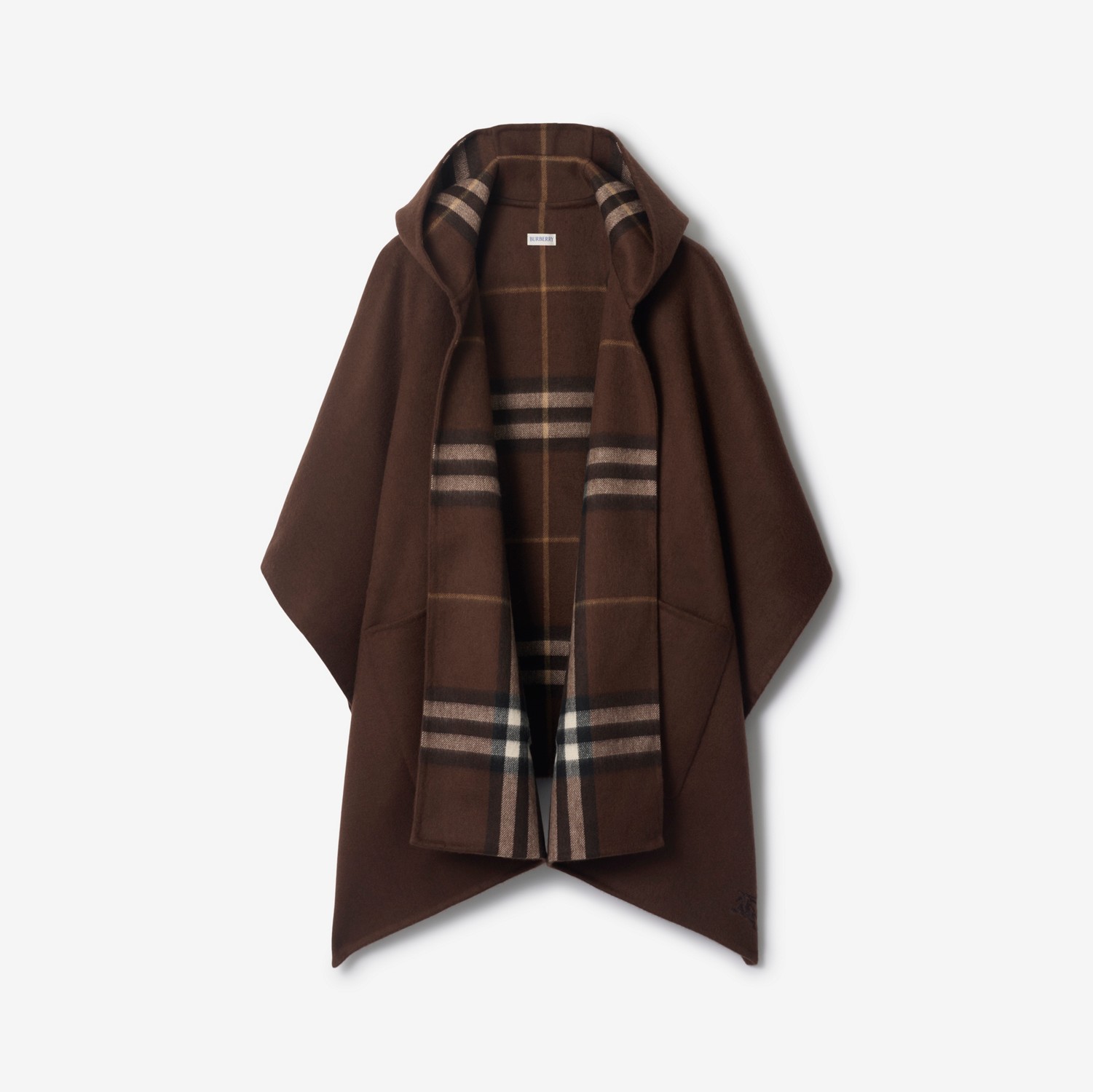 カシミア フーデッドケープ (トリークルブラウン) | Burberry®公式サイト