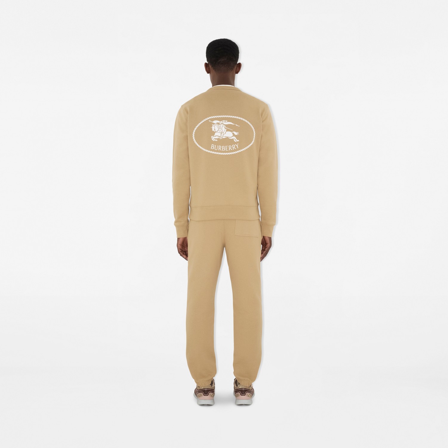 Knight Stamp Cotton Sweatshirt in Flax beige - Men | Burberry