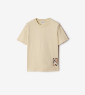 チェックラベル コットンTシャツ (ナツメグ) - ウィメンズ, コットン