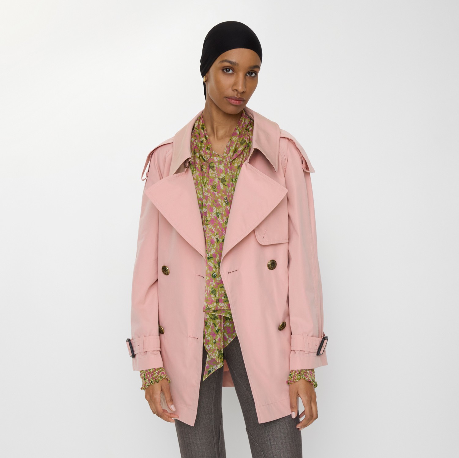 ショート ライトウェイトコットン フィッツロヴィア トレンチコート