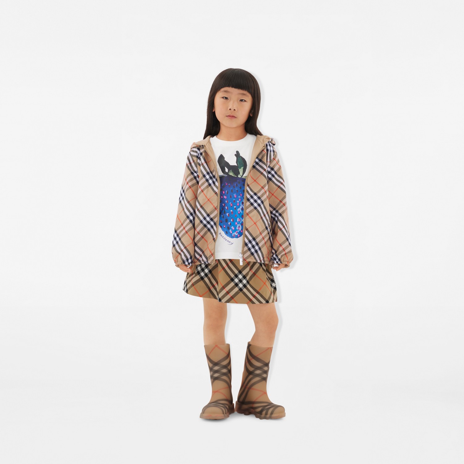 チェック コットンスカート (サンド) | Burberry®公式サイト