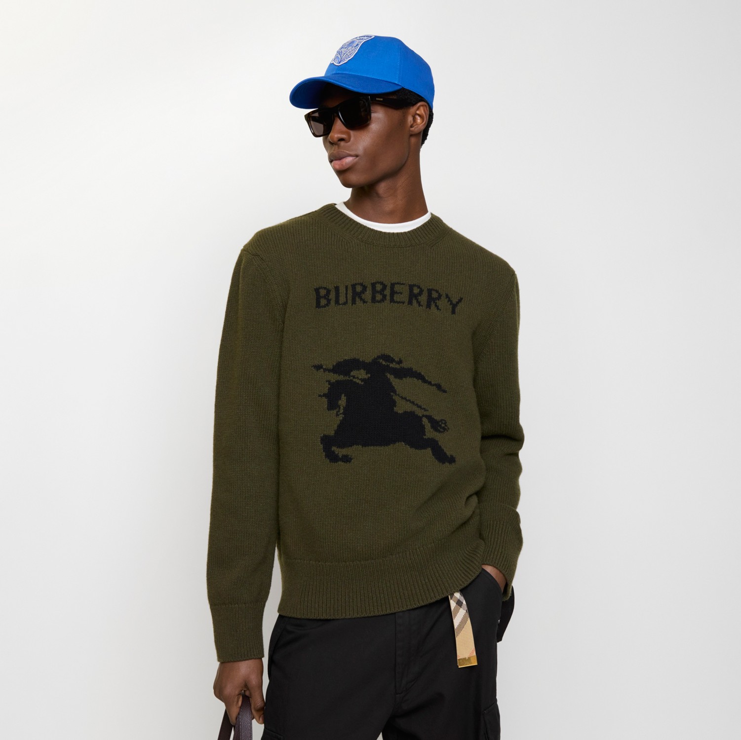 EKD Wool Cashmere Sweater in Tent green - Men | Burberry® Official