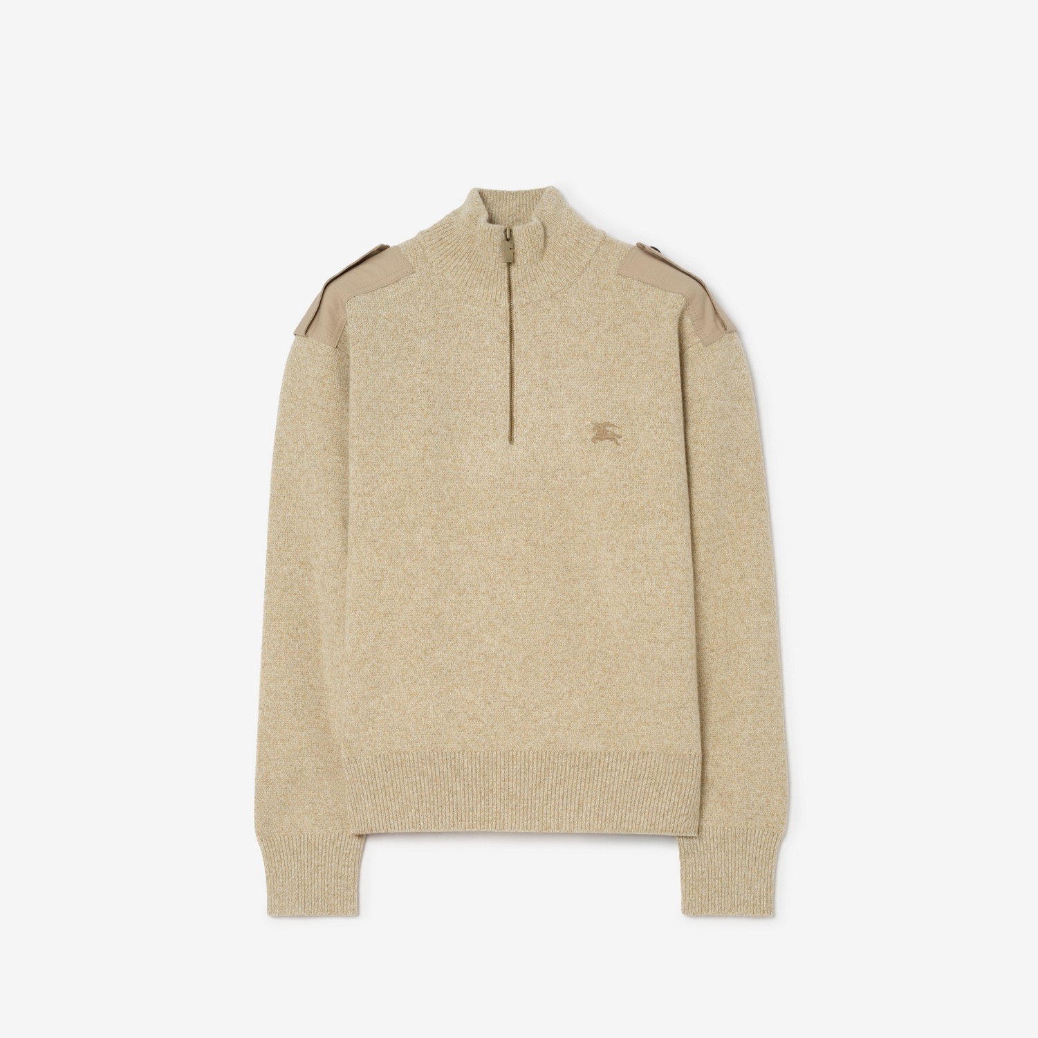 ウールカシミア ハーフジップセーター (ハンパーベージュ) - メンズ